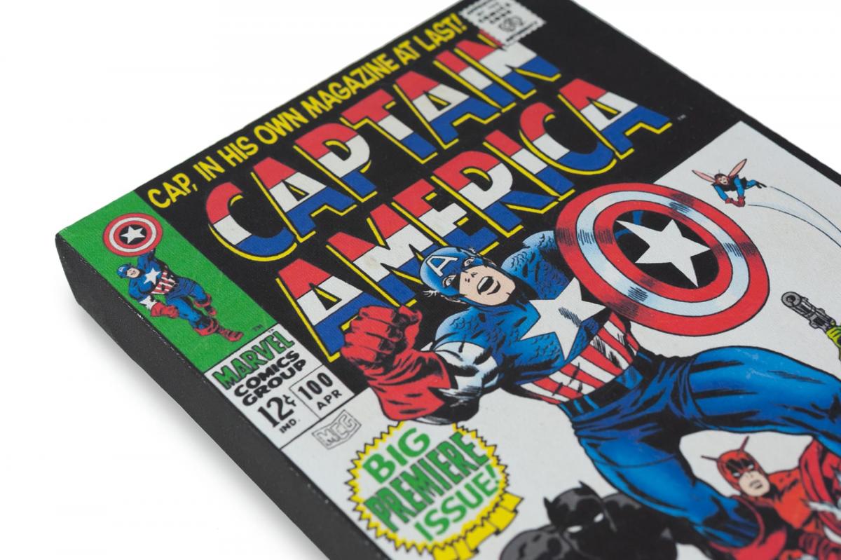 Marvel Comic Cover Canvas Wall Art | Captain America #100 picture