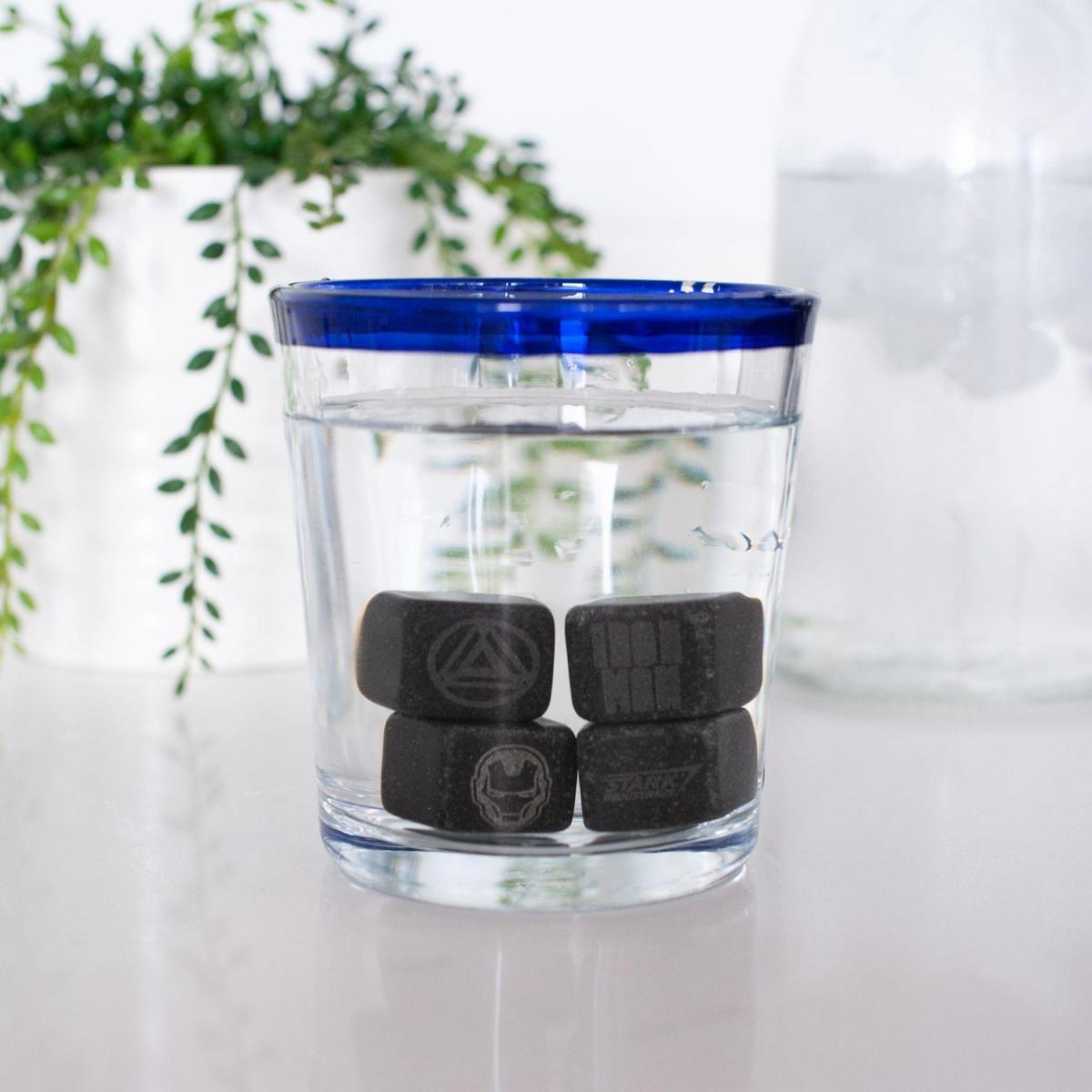 Marvel Iron Man Cold Stones, Set of 4 Granite Beverage Cubes picture