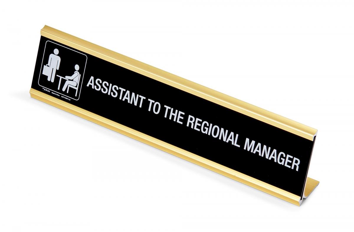 The Office Assistant To The Regional Manager Name Plate picture