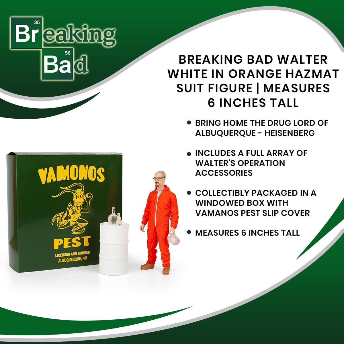 Breaking Bad 6" Walter White In Orange Haz-Mat Suit Exclusiv picture