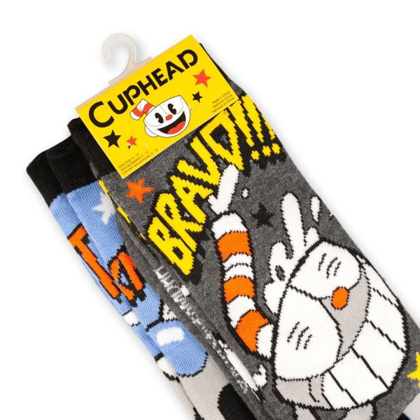Cuphead Adult Crew Sock 2-Pack - Bravo/ Knockout picture