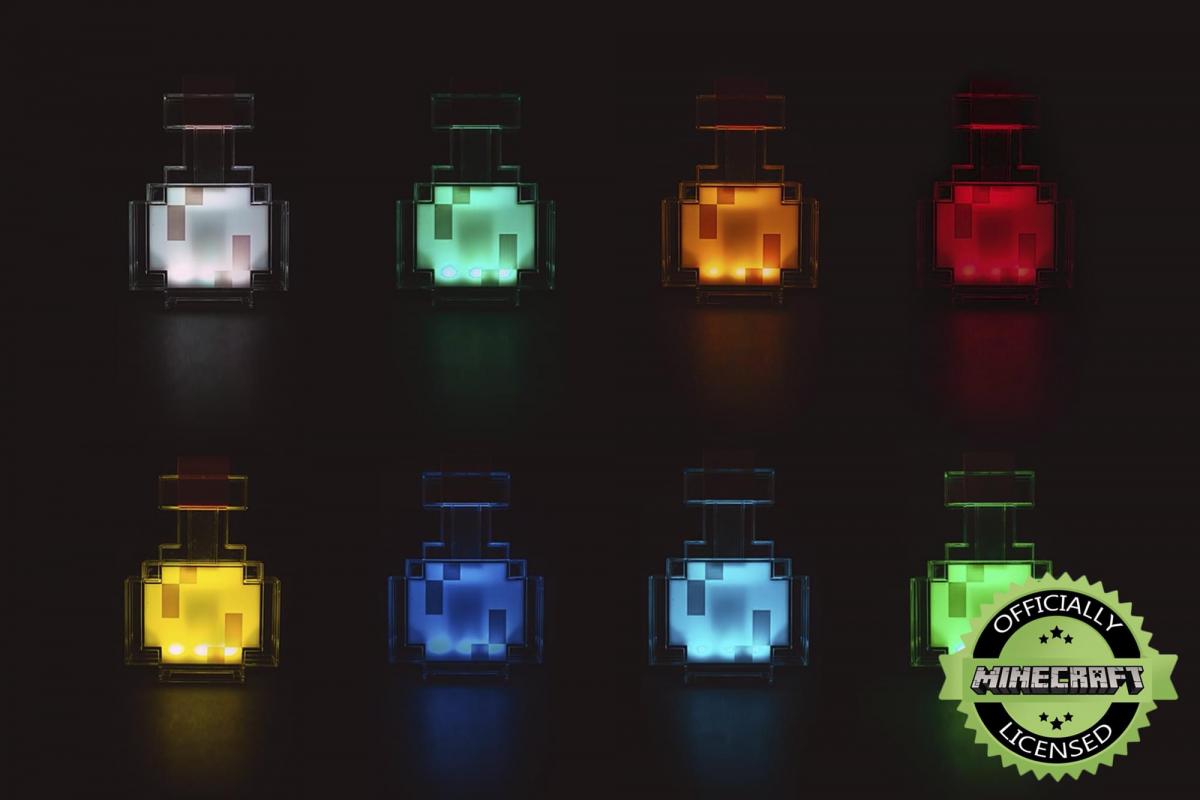Minecraft Potion Bottle 7.4 Inch Color-Changing LED Lamp picture
