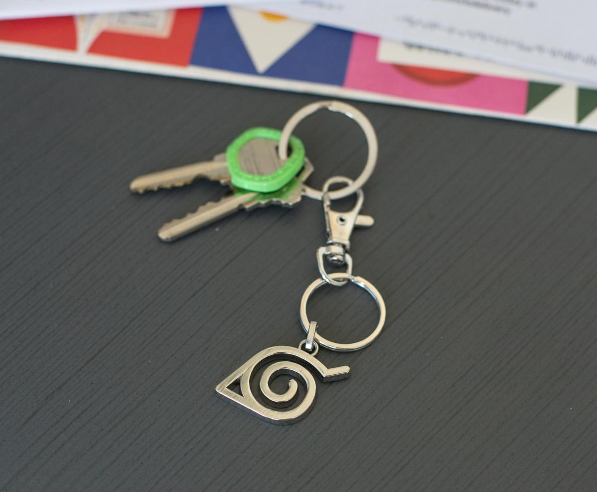 Naruto Hidden Leaf Village Logo Enamel Keychain picture