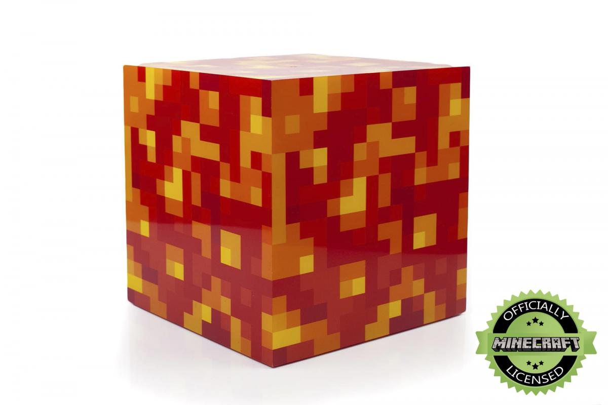 Minecraft Lava Block 6 Inch LED Mood Light Cube picture