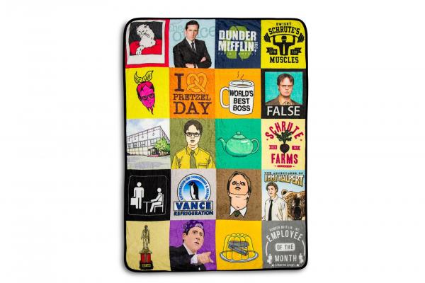 The Office Sticker Bomb Fleece Throw Blanket