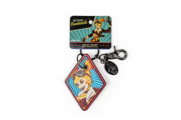 DC Comics Bombshells Harley Quinn Faux Leather Keychain picture