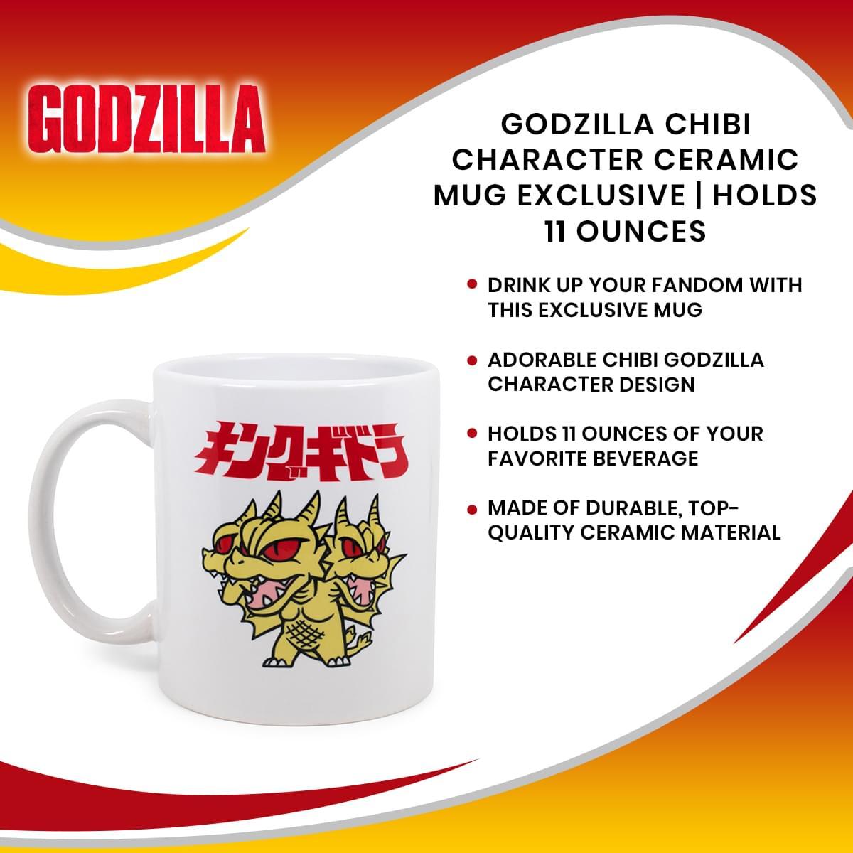 Godzilla Chibi Ghidorah 11 Ounce Ceramic Mug picture