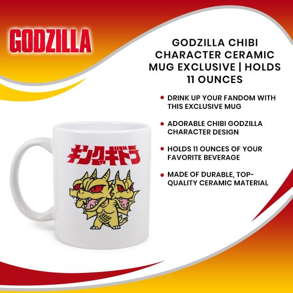 Godzilla Chibi Ghidorah 11 Ounce Ceramic Mug picture