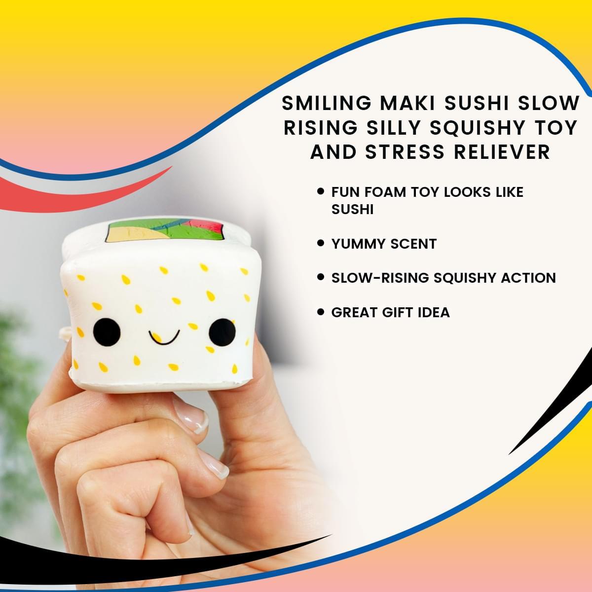 Smiling Sushi Maki Roll Foam Squishy Toy picture