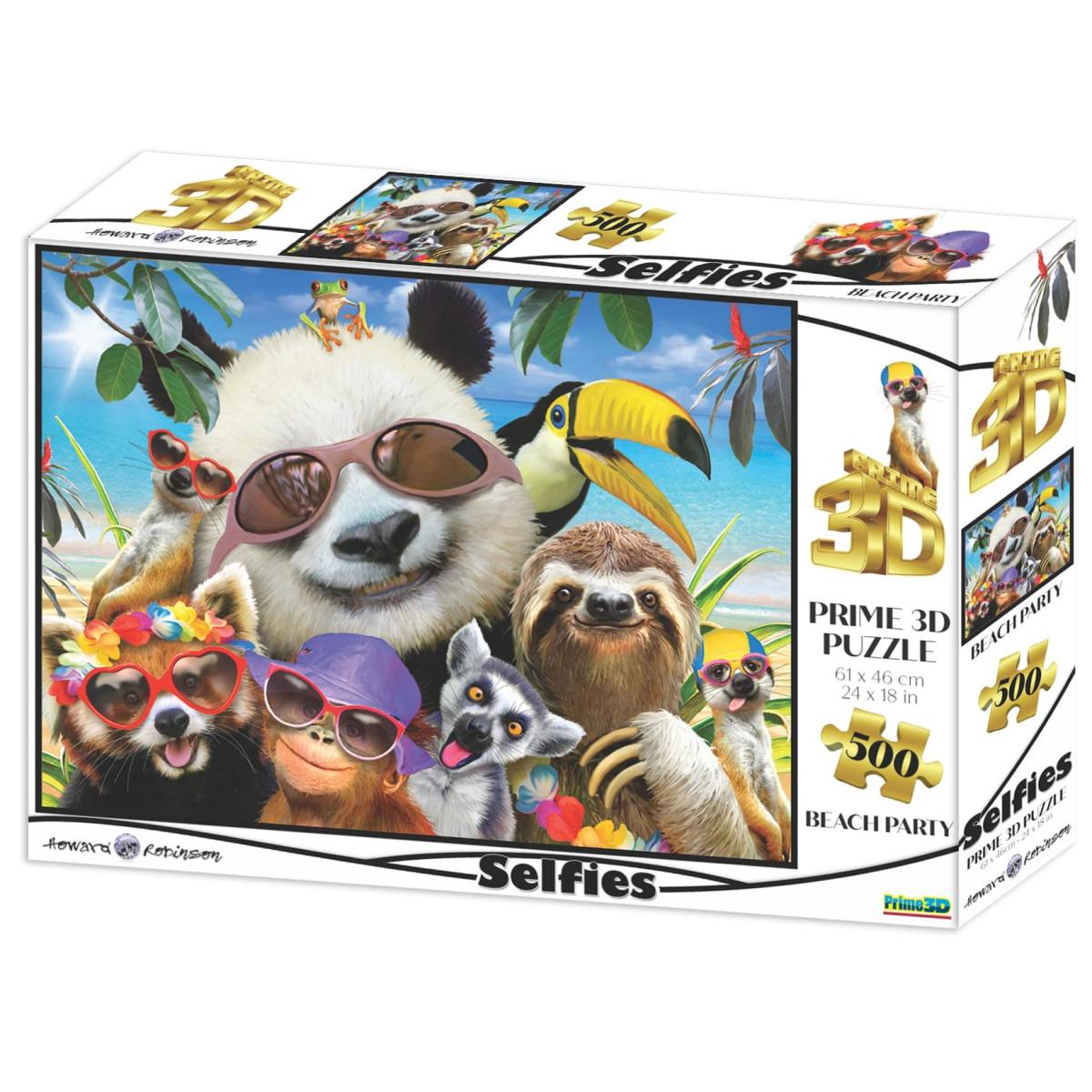 Howard Robinson Wild Beach Party 500 Piece 3D Jigsaw Puzzle picture