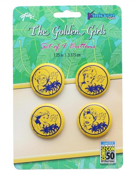 The Golden Girls SDCC 2019 Exclusive Button Pins | Set of 4