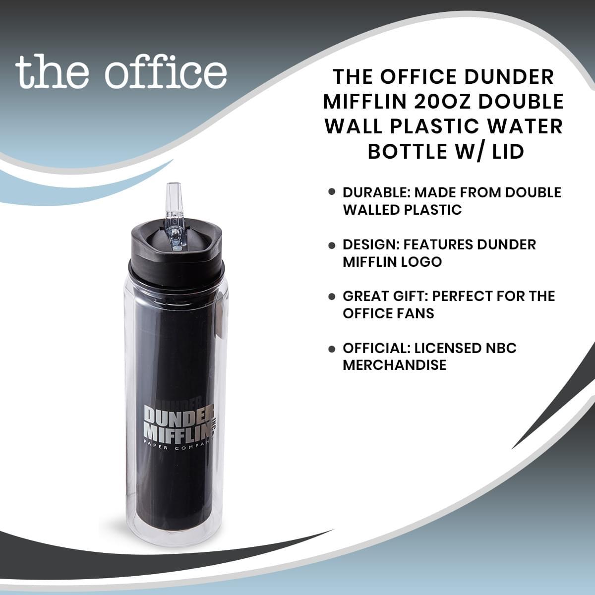 The Office Dunder Mifflin 20oz Plastic Water Bottle w/ Lid picture