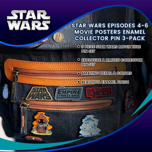 Star Wars Episodes 4-6 Movie Posters Pin 3-Pack picture