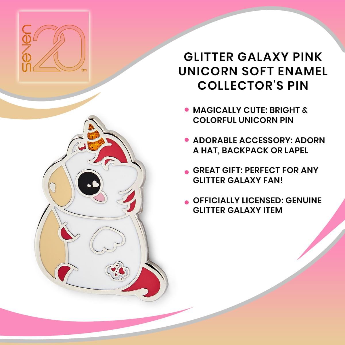 Glitter Galaxy Pink Unicorn Soft Enamel Collector's Pin picture