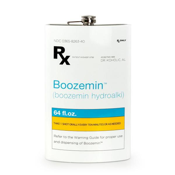 RX Boozemin 64 Ounce Oversized Stainless Steel Flask