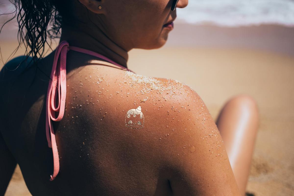 Glitter Galaxy Gold Shimmer Temporary Tattoo Sheet Wave 1 picture