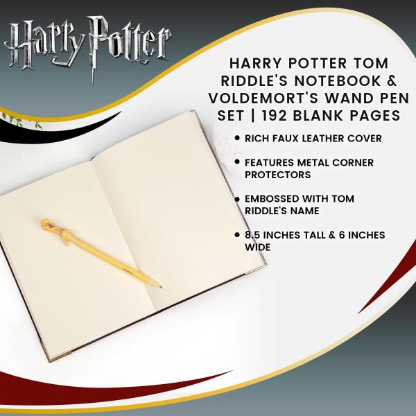 Harry Potter Tom Riddle Journal w/ Voldemort Wand Pen picture