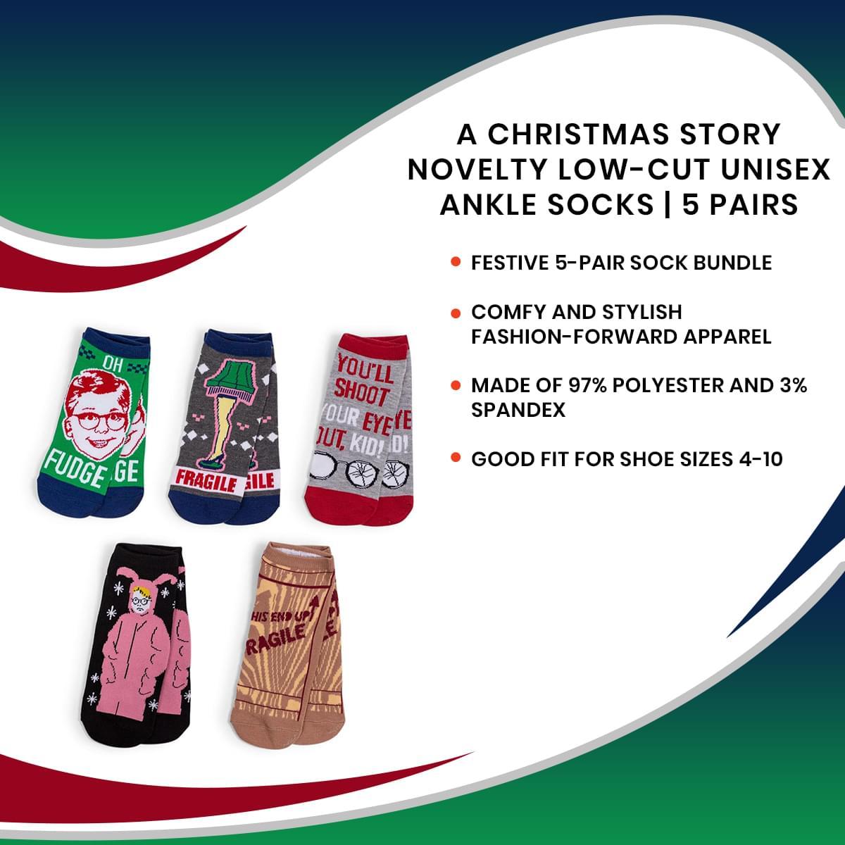 Christmas Story Low-Cut Ankle Socks | 5 Pairs picture