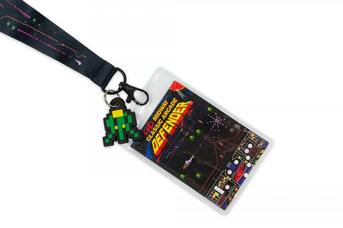 Midway Arcade Games Lanyard w/ ID Holder & Charm - Defender picture