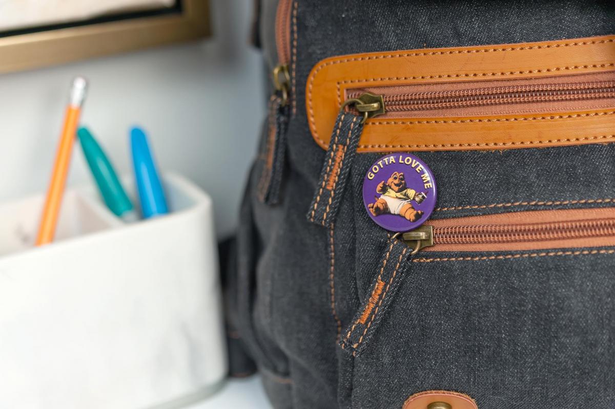 Dinosaurs Baby Sinclair "Gotta Love Me" Button Pin picture