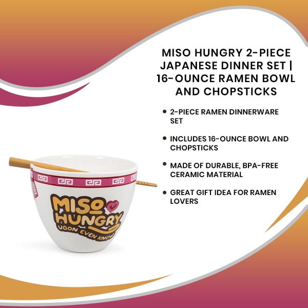 Miso Hungry Udon Even Know 16oz Ramen Noodle Bowl picture