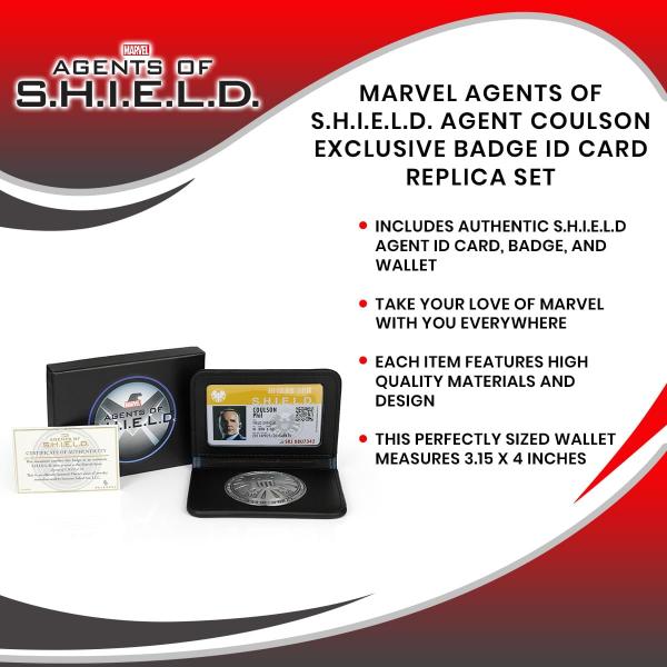 Marvel Shield Badge, ID Card, Wallet Approx 3.15" x 3.94" picture