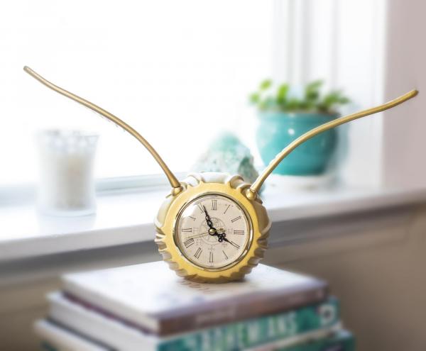 Harry Potter 17.5 Inch Golden Snitch Resin Clock picture