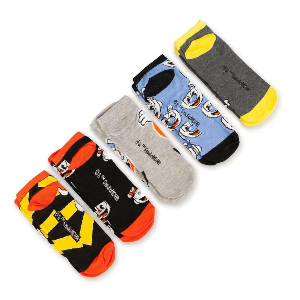 Cuphead Adult Ankle Sock 5-Pack - Cuphead & Mugman Wallop picture