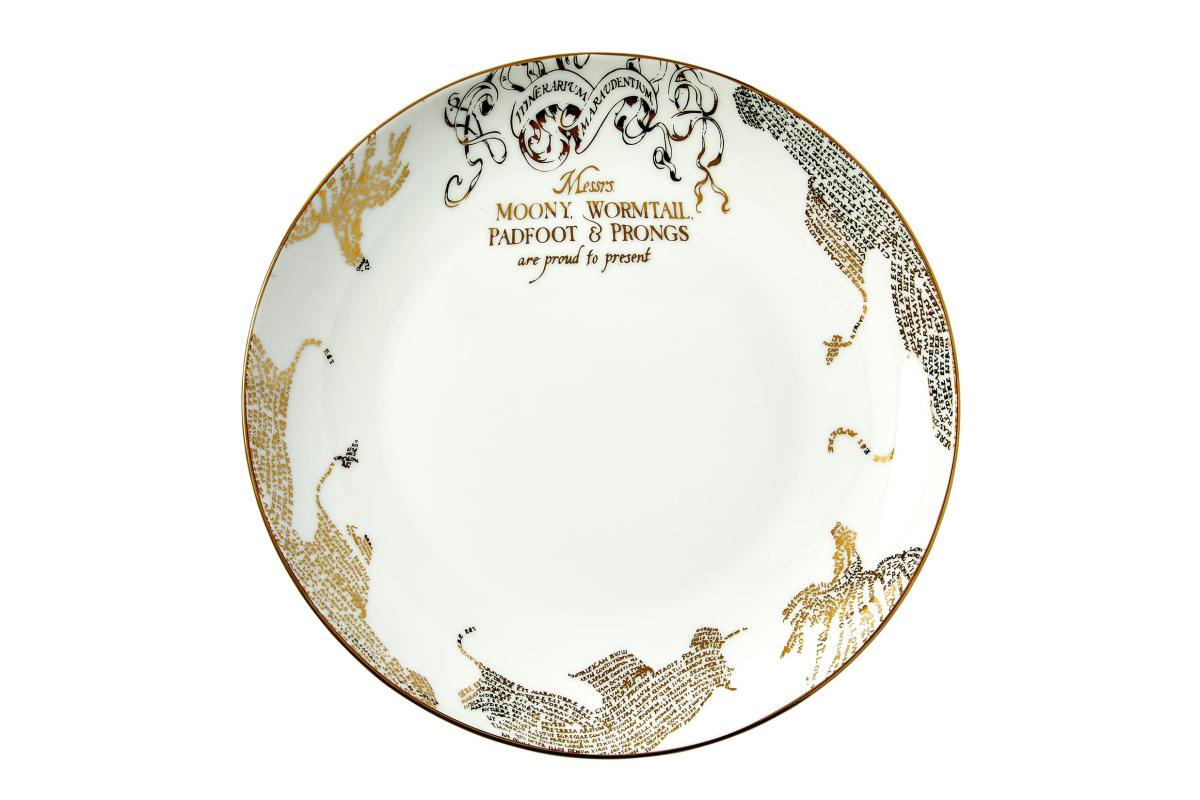 Harry Potter Marauders Map 16 Piece Porcelain Dinnerware Set picture