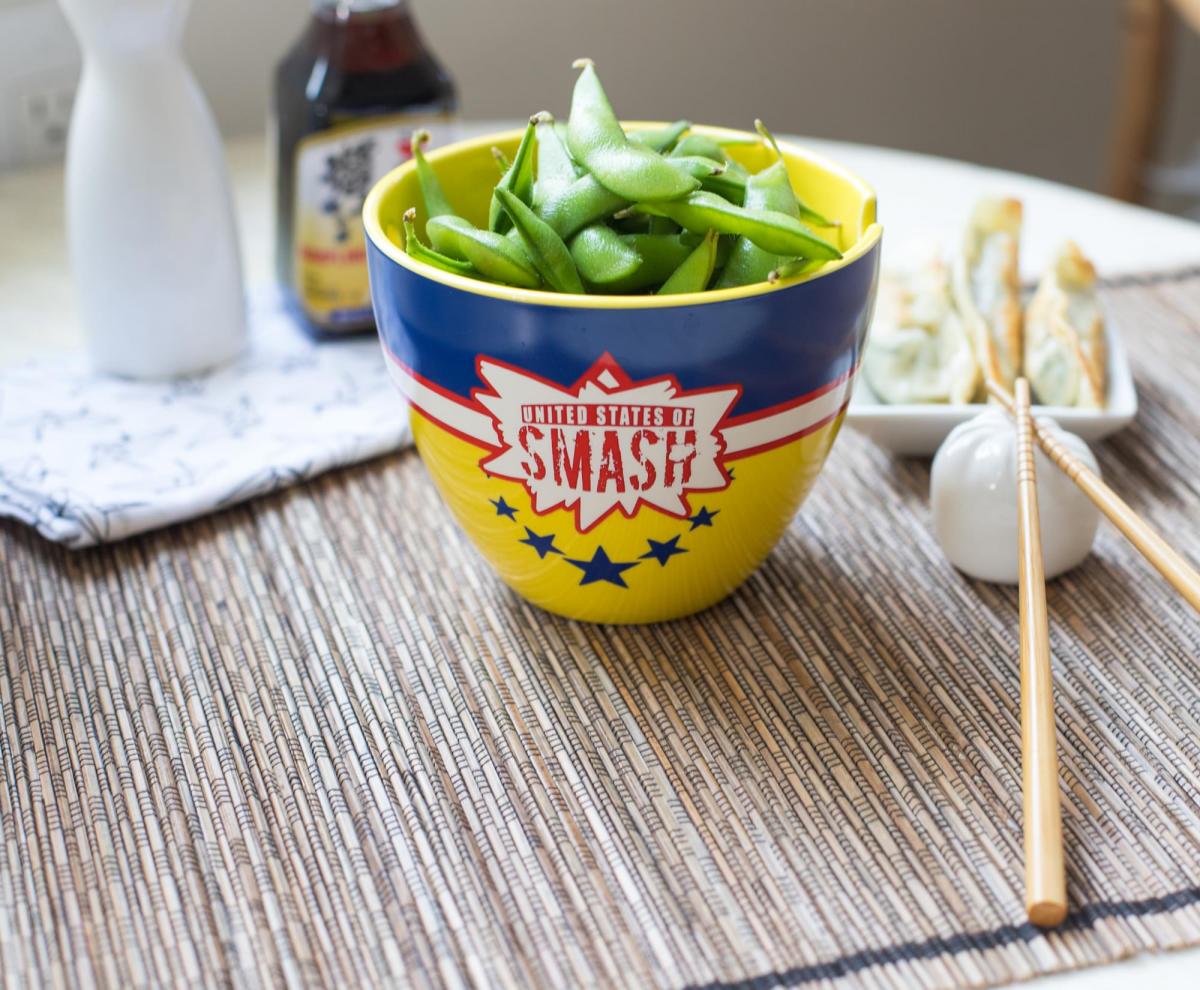 My Hero Academia All Might Dinnerware Set | 16-Ounce Ramen Bowl and Chopsticks picture