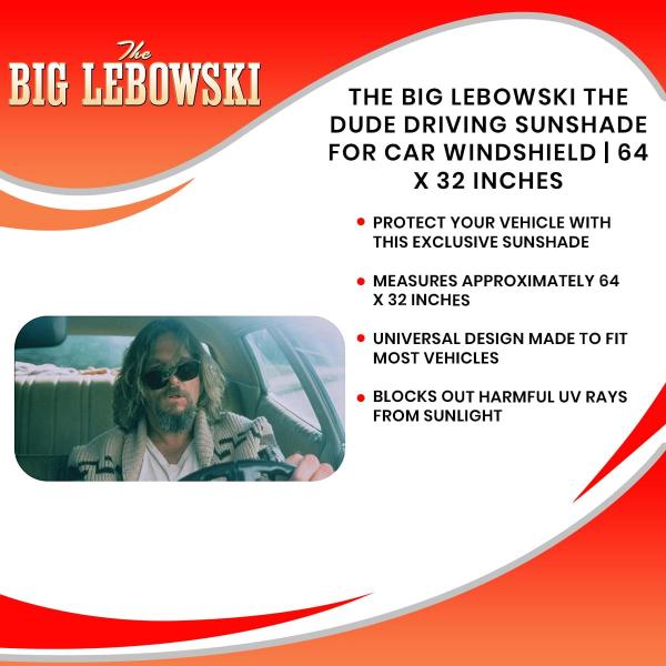 The Big Lebowski The Dude Driving Car Sunshade picture