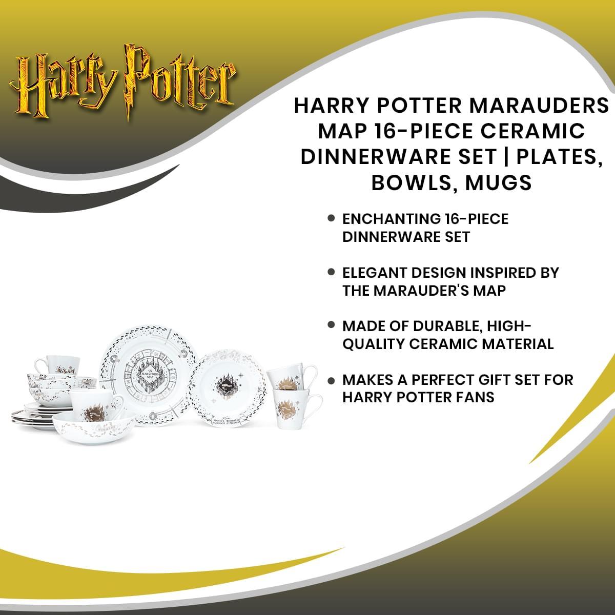 Harry Potter Marauders Map 16 Piece Dinnerware Set picture