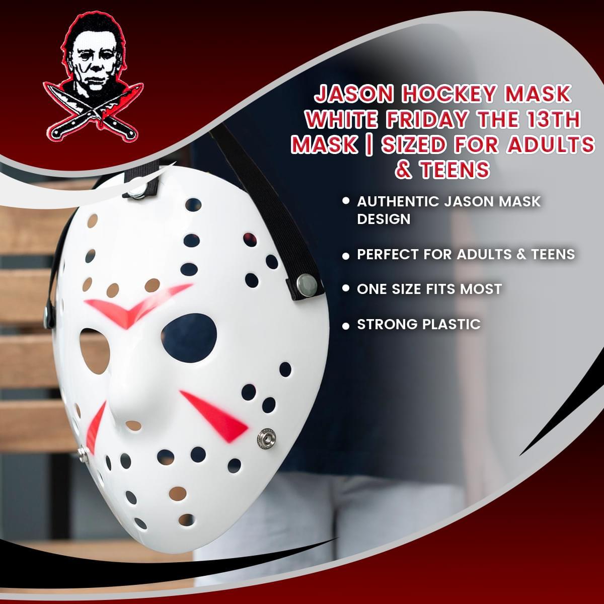Friday the 13th Jason Adult Costume Mask - White Version picture
