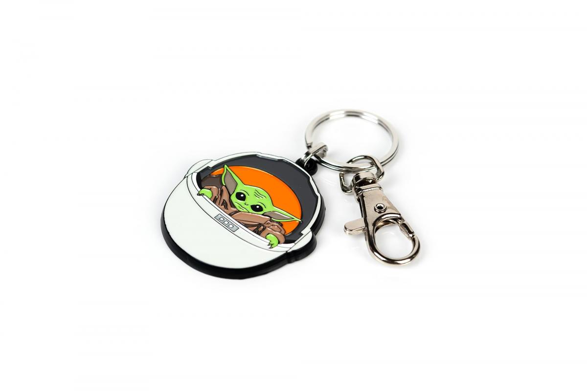 Star Wars Mandalorian The Child In Carriage Enamel Key Chain picture
