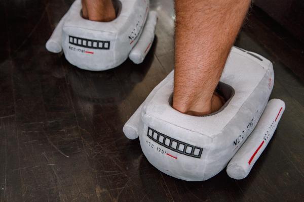 Star Trek Shuttlecraft Adult Slippers | Ladies Size S/M 7/8 picture