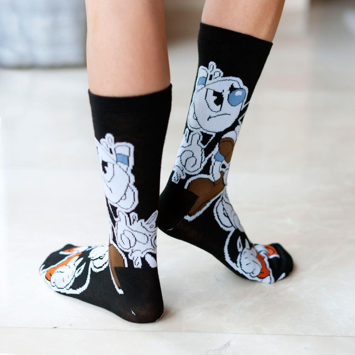 Cuphead Bang Bang Cuphead & Mugman Men's Crew Socks picture