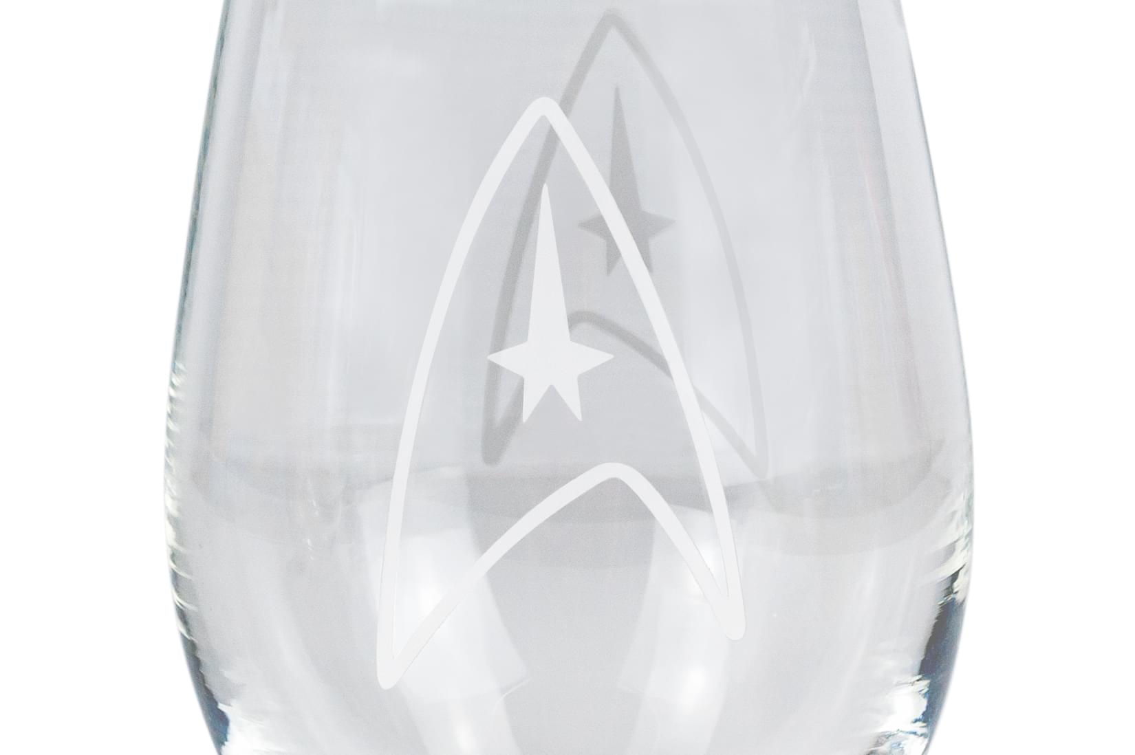 Star Trek 20oz Stemless Wine Glass | Command picture