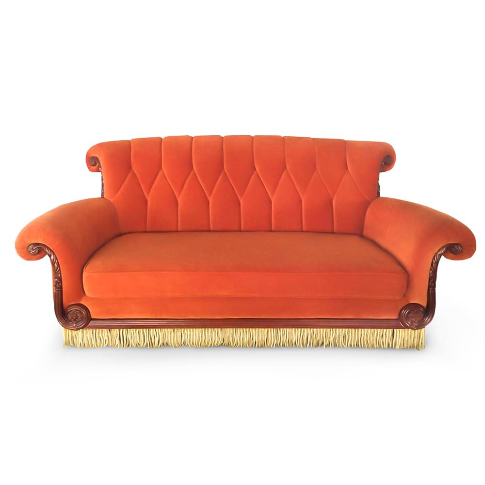 Friends Orange Central Perk 3 Seater Couch picture