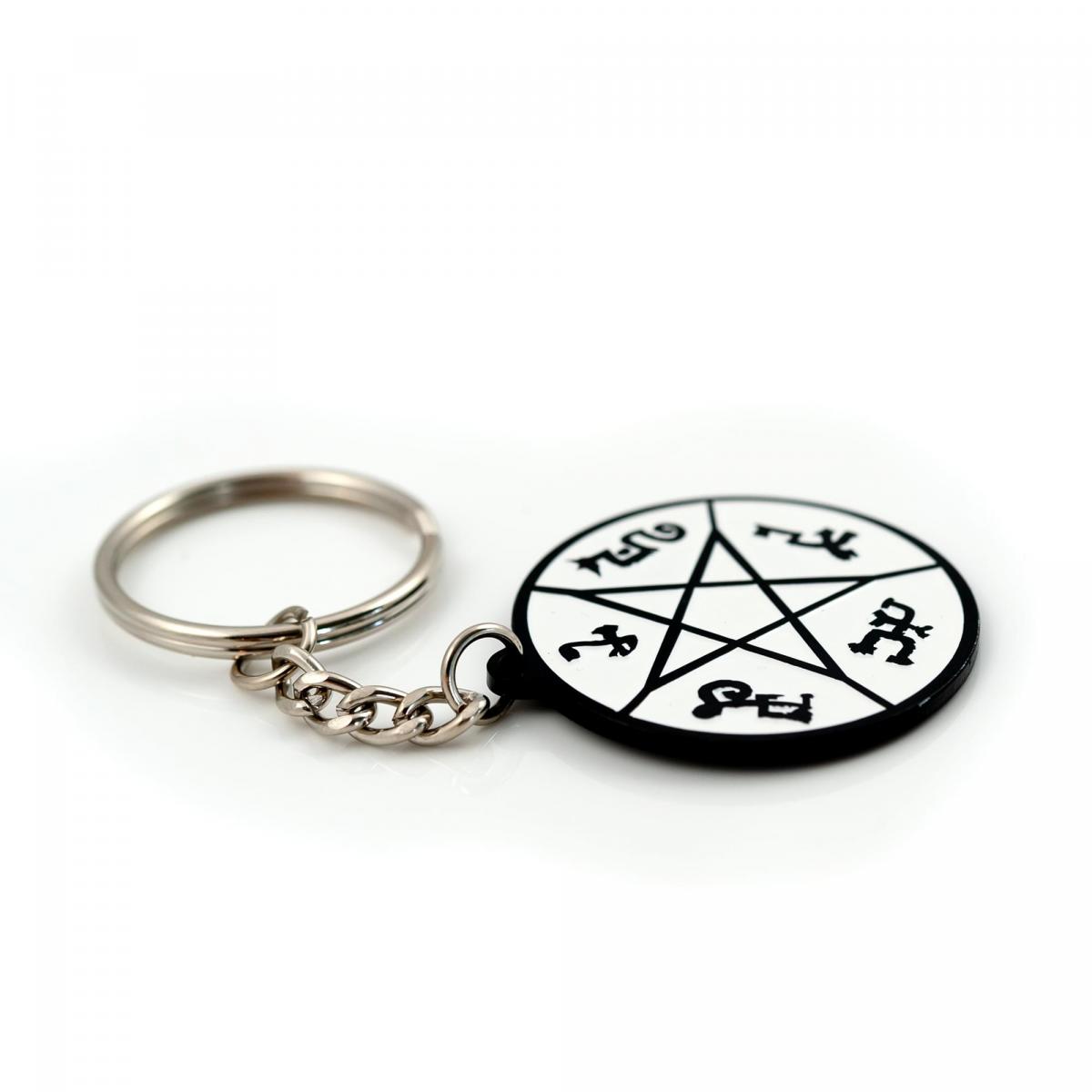 Supernatural Devil's Trap Soft Enamel/Metal Key Chain picture