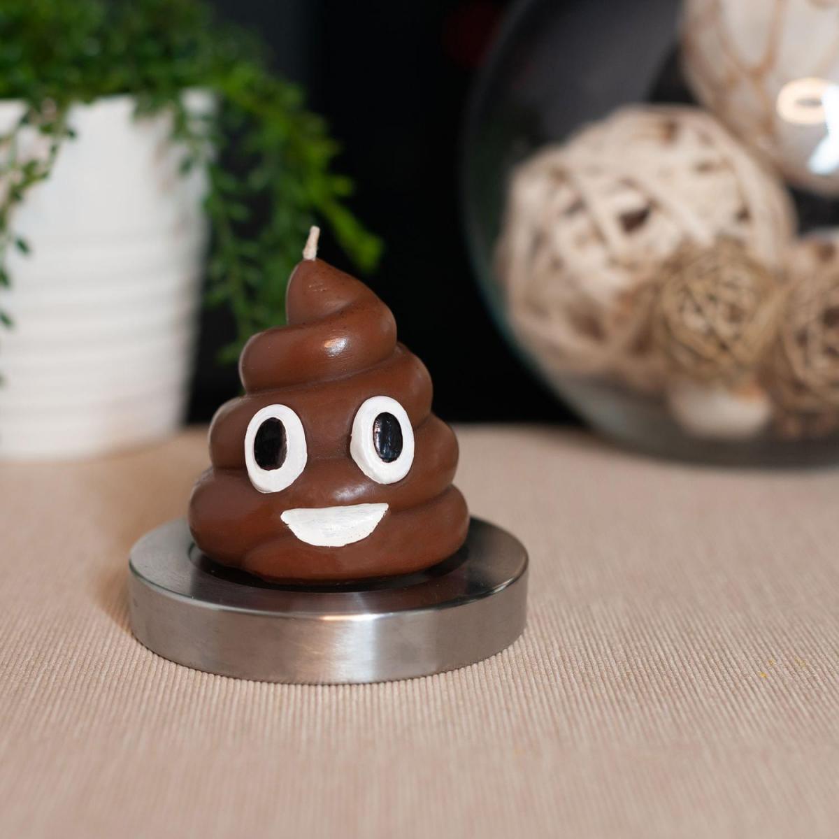 My Sh*T Doesn't Stink Poop Emoji Candle, Rose Scented picture