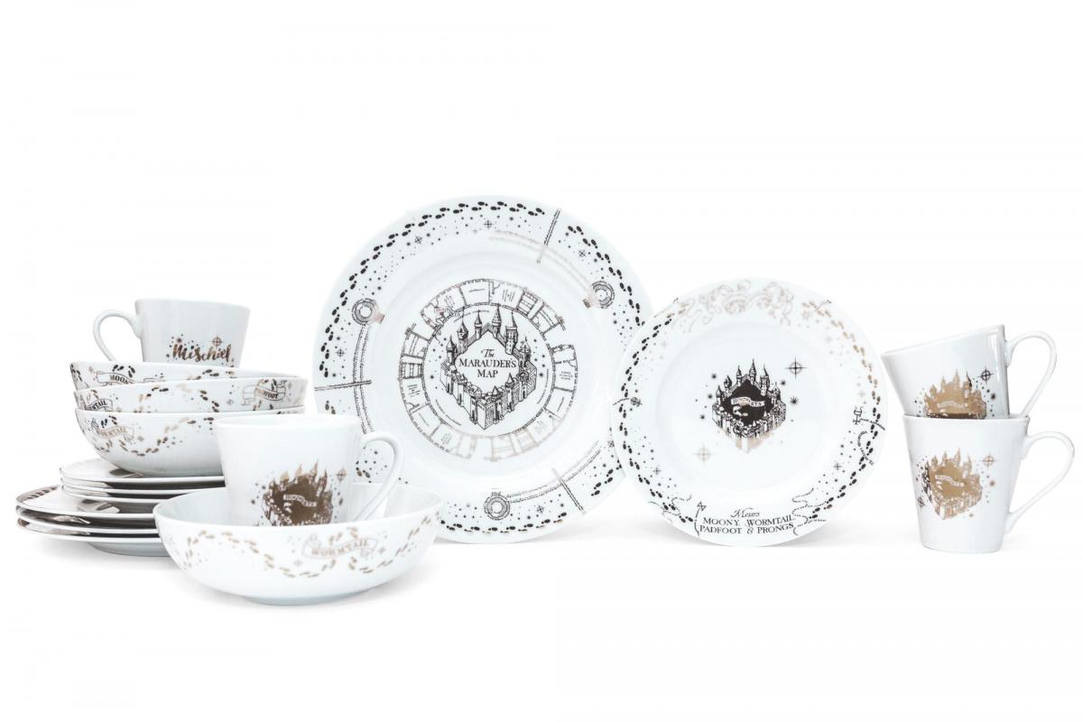 Harry Potter Marauders Map 16 Piece Dinnerware Set picture