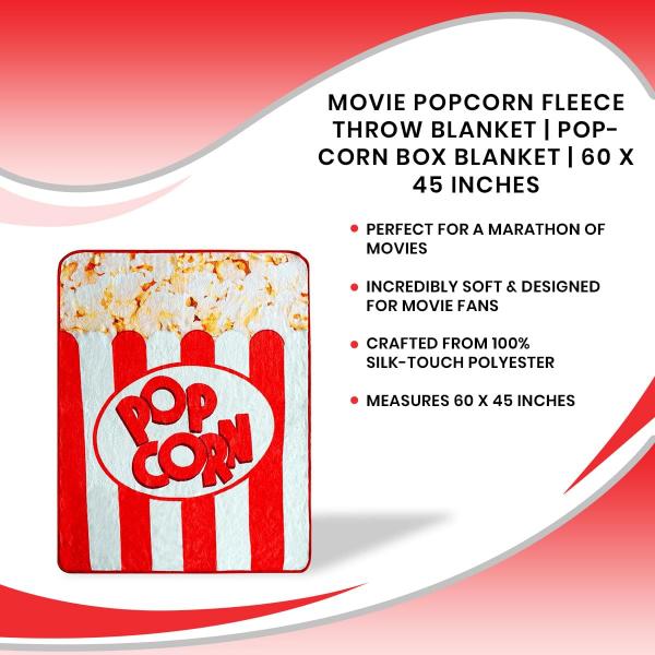 Popcorn Box 45x60 Inch Fleece Throw Blanket picture