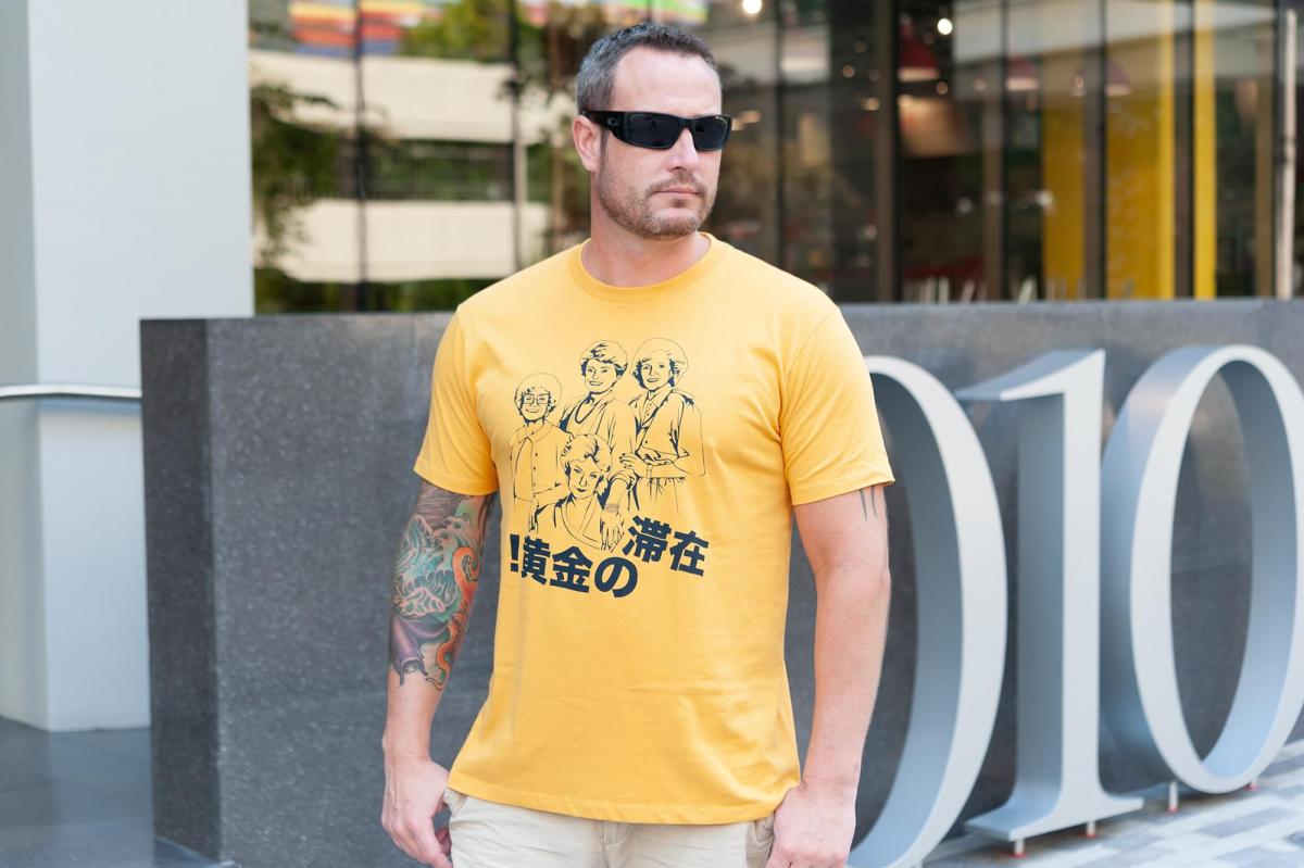 Golden Girls Stay Golden Japan Mens Mustard T-Shirt | SM picture