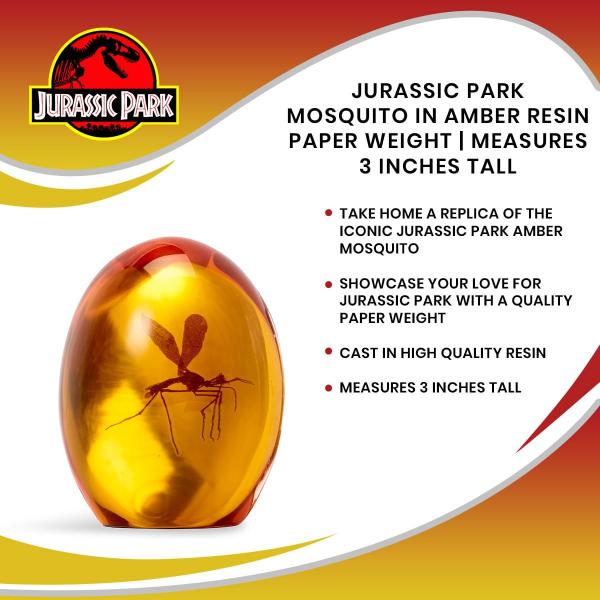 Jurassic Park Mosquito In Amber Resin Prop Replica picture