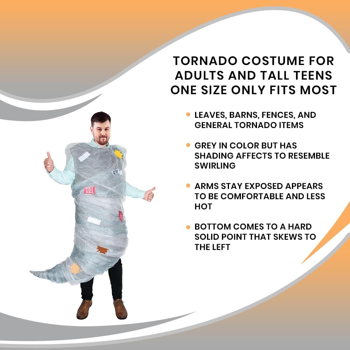 Tornado Adult Pull Over Costume | One Size picture