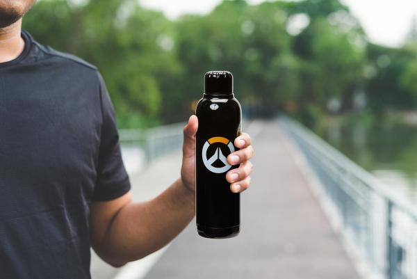 Overwatch Logo 17oz Black Stainless Steel Water Bottle picture