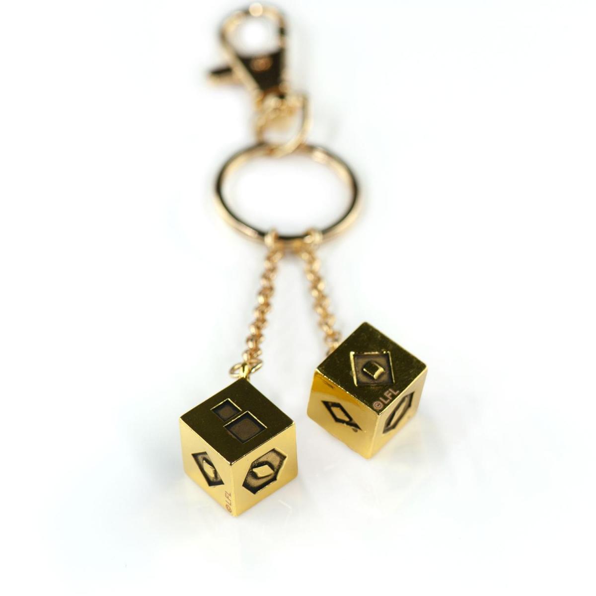 Han Solo Gold Plated Dice Keychain picture