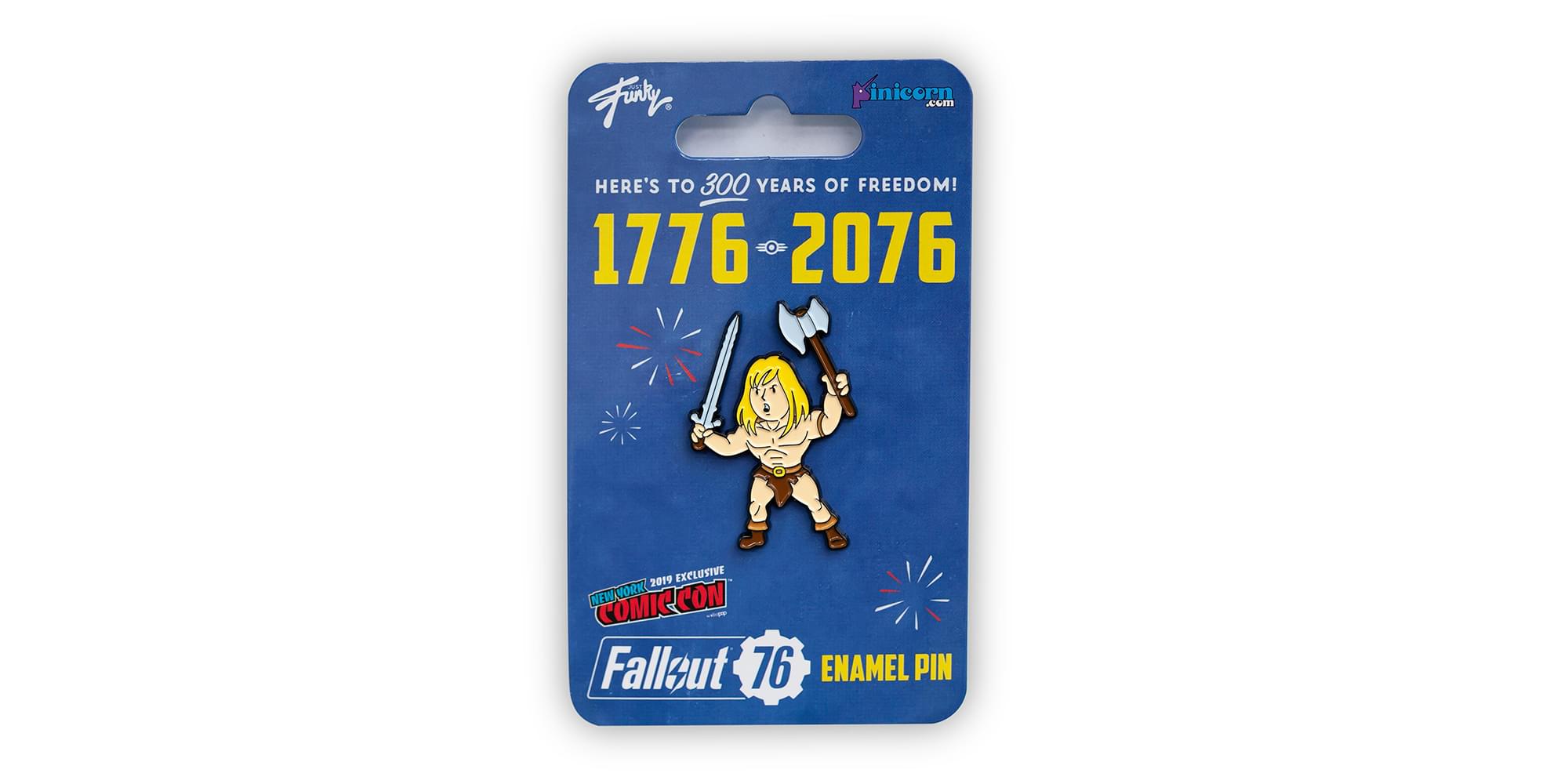 Fallout Vault Boy Barbarian Perk Exclusive Enamel Pin picture