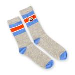 Cuphead Exclusive Striped Grey Crew Socks
