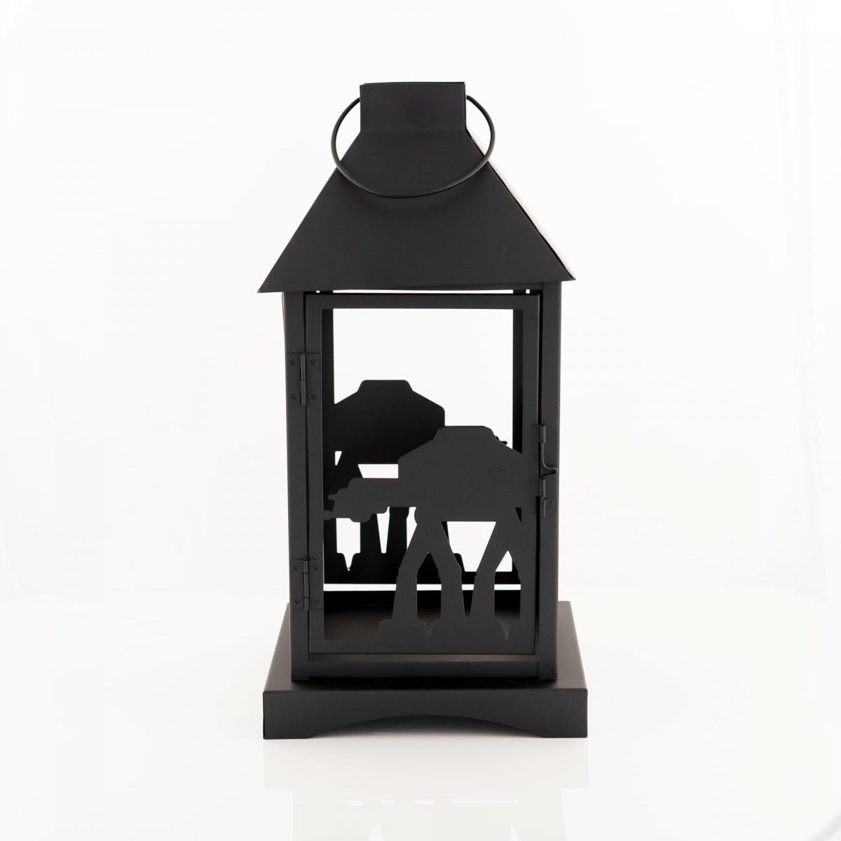 Star Wars Black AT-AT 7 x 14 Inch Stamped Iron Lantern picture